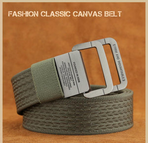 Planet Gates Military Equipment Tactical Belt Man Double Ring Buckle Thicken Canvas Belts for Men Waistband