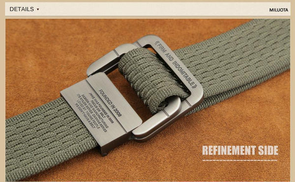 Planet Gates Military Equipment Tactical Belt Man Double Ring Buckle Thicken Canvas Belts for Men Waistband