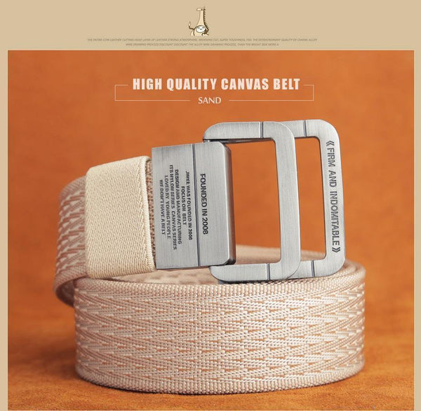 Planet Gates Military Equipment Tactical Belt Man Double Ring Buckle Thicken Canvas Belts for Men Waistband