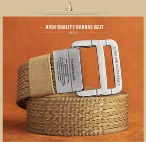 Planet Gates Military Equipment Tactical Belt Man Double Ring Buckle Thicken Canvas Belts for Men Waistband