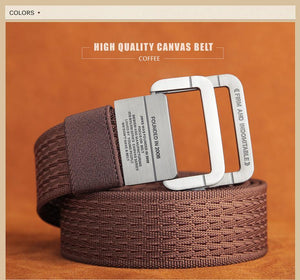 Planet Gates Military Equipment Tactical Belt Man Double Ring Buckle Thicken Canvas Belts for Men Waistband