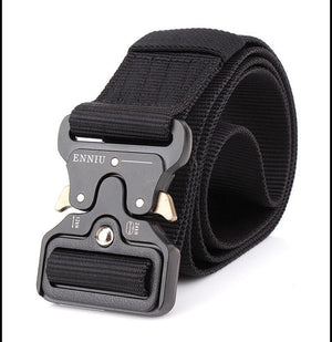 Planet Gates Military Equipment Tactical Belt Men Nylon Knock Off Metal Buckle Army Belt Strap Heavy Duty Soldier Combat Waist Belts