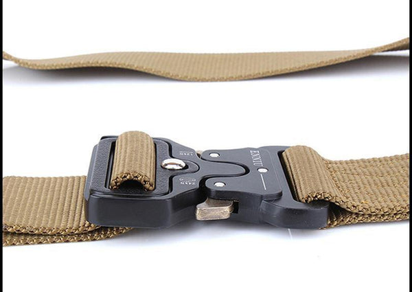 Planet Gates Military Equipment Tactical Belt Men Nylon Knock Off Metal Buckle Army Belt Strap Heavy Duty Soldier Combat Waist Belts