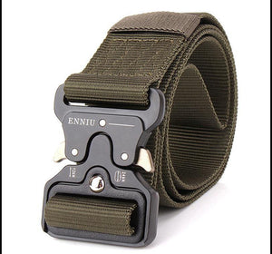 Planet Gates Military Equipment Tactical Belt Men Nylon Knock Off Metal Buckle Army Belt Strap Heavy Duty Soldier Combat Waist Belts