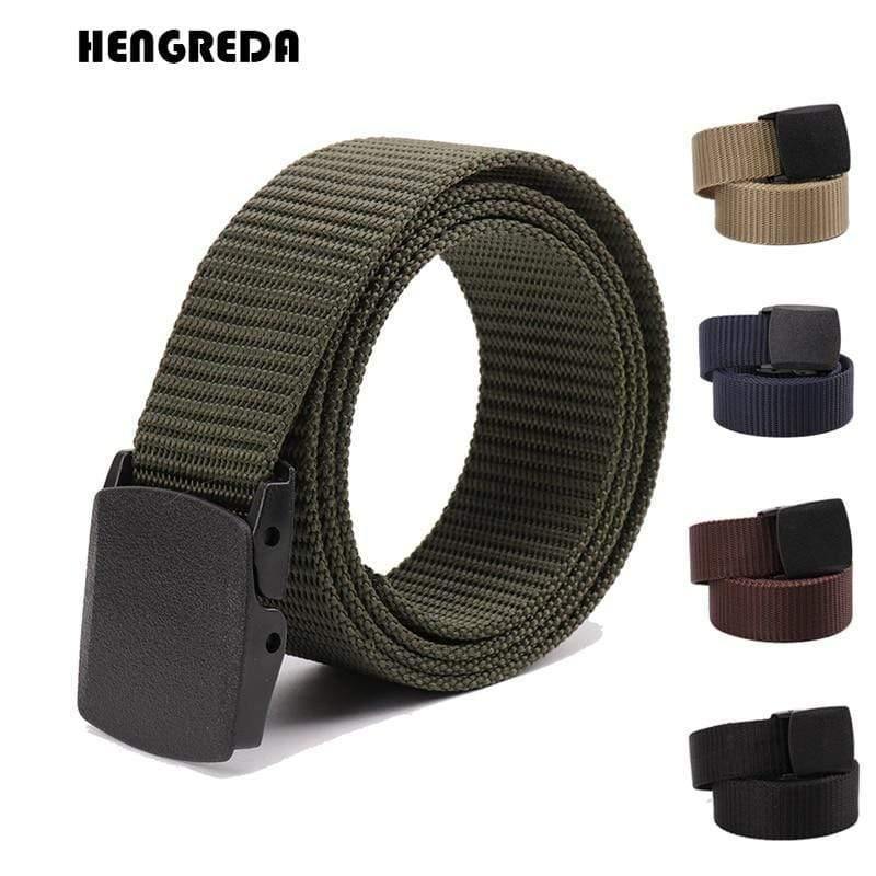 Military Men Belt Woman Army Belt Tactical Wide Waist Belts Plastic Buckle Light Weight Black Belt Nylon Travel 120cm 130cm