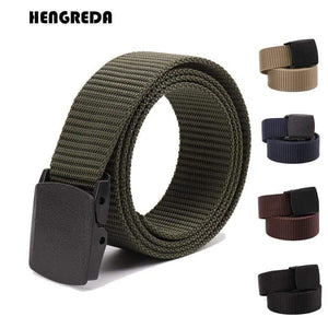 Military Men Belt Woman Army Belt Tactical Wide Waist Belts Plastic Buckle Light Weight Black Belt Nylon Travel 120cm 130cm
