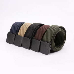 Military Men Belt Woman Army Belt Tactical Wide Waist Belts Plastic Buckle Light Weight Black Belt Nylon Travel 120cm 130cm