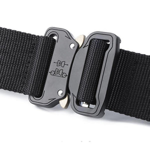 Planet Gates Military Nylon Belt Men Army Style Belt Automatic Metal Buckle Cinturon Quality SWAT Waist Strap Hunting