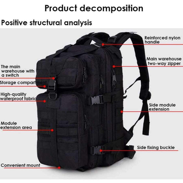 Planet Gates Military Tactical Backpack Oxford 3P Bags Tactical Backpack Outdoor Sports Bag Hunting Camping Climbing Fishing Bags
