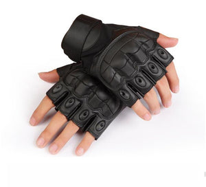Planet Gates Military Tactical Gloves PU Leather Full Finger Glove Airsoft Paintball Bicycle Hunting Hiking Cycling Men Mittens Fingerless
