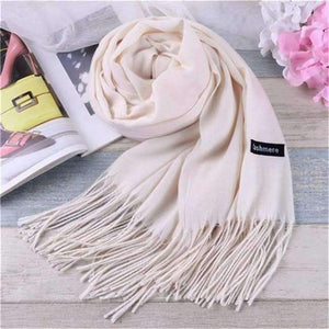 Planet Gates Milk white Luxury Brand Scarf Unisex 2018 Female Male Best Quality Wool Cashmere Scarf Pashmina Tassels Women Men Wrap Shawl S-11