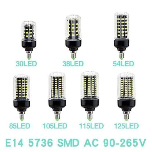 Planet Gates Milky Bulb E14 / 33LEDs / Cold White LED Light E27 Lamp E14 LED Bulb Corn 20 30 46 81 100 LEDs Lampada SMD5730 220V Corn Bulb Chandelier Candle Spotlight Home Decor