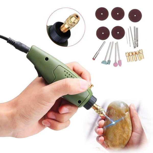 Planet Gates Mini 10W 12V Wood Carving Tools Set Electric Wood Chisel Engraving Pen Hand Drill Grinding Carving Tool DIY Hand Tools Set