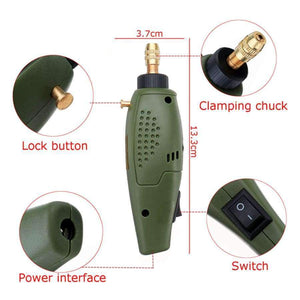 Planet Gates Mini 10W 12V Wood Carving Tools Set Electric Wood Chisel Engraving Pen Hand Drill Grinding Carving Tool DIY Hand Tools Set