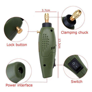 Planet Gates Mini 10W 12V Wood Carving Tools Set Electric Wood Chisel Engraving Pen Hand Drill Grinding Carving Tool DIY Hand Tools Set