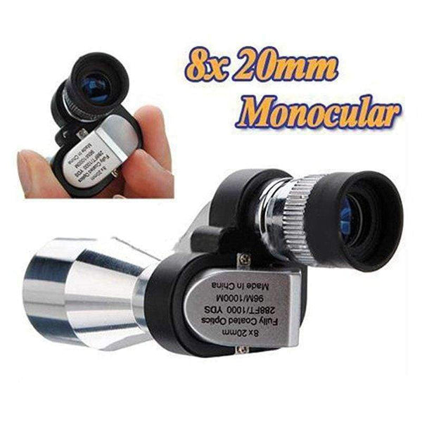 Planet Gates Mini 8x20 Monocular Telescope Adjustment Low Light Night Vision Binocular Spotting Scope Hunting Bird Watching