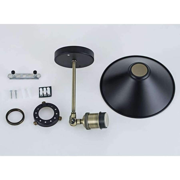 Planet Gates Mini Adjustable Vintage Edison Simplicity Wall Lamp Loft Style with Black Metal Shade For Cafe and Club Industrial Wall Sconce