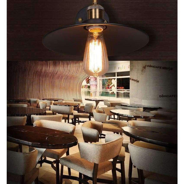 Planet Gates Mini Adjustable Vintage Edison Simplicity Wall Lamp Loft Style with Black Metal Shade For Cafe and Club Industrial Wall Sconce