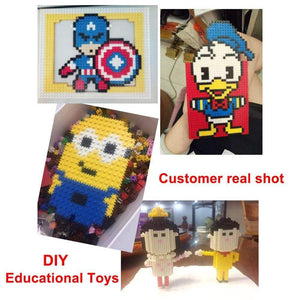 Planet Gates Mini Building Blocks DIY Brick 1x1Dots 200PCS 25Colors Educational Games Toys for Children Compatible with brands blocks