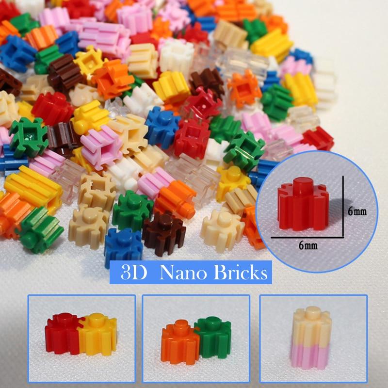 Planet Gates Mini Building Blocks DIY Brick 1x1Dots 200PCS 25Colors Educational Games Toys for Children Compatible with brands blocks