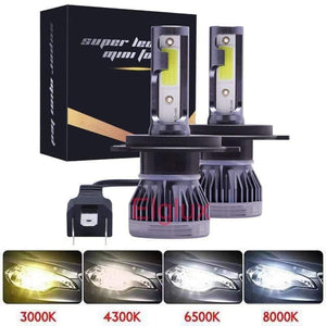 Planet Gates Mini H4 H7 LED Car Headlight Kit 6000K 3000K 8000K 72W 12000LM H1 H11 9005 HB3 9006 HB4 H8 6000K Bulbs Car Accessories