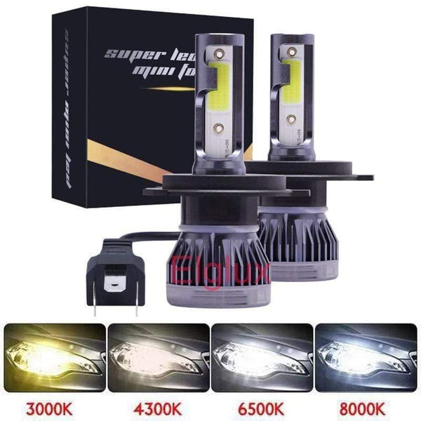 Planet Gates Mini H4 H7 LED Car Headlight Kit 6000K 3000K 8000K 72W 12000LM H1 H11 9005 HB3 9006 HB4 H8 6000K Bulbs Car Accessories