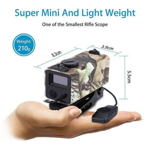 Planet Gates Mini Hunting Scope Tactical Rifle Scope Speed Measure Distance Meter OLED Trail with Rail Mount Lightweight