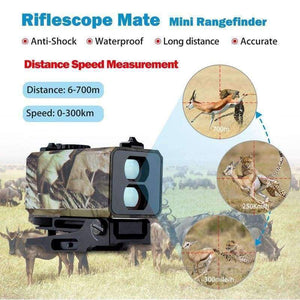 Planet Gates Mini Hunting Scope Tactical Rifle Scope Speed Measure Distance Meter OLED Trail with Rail Mount Lightweight