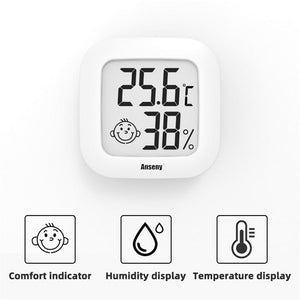 Planet Gates Mini Indoor Thermometer LCD Digital Temperature Room Hygrometer Gauge Sensor Humidity Meter Indoor Thermometer Temperature