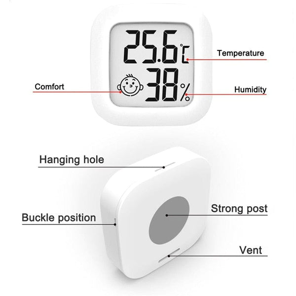 Planet Gates Mini Indoor Thermometer LCD Digital Temperature Room Hygrometer Gauge Sensor Humidity Meter Indoor Thermometer Temperature