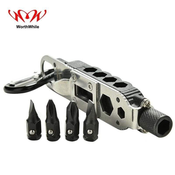 Planet Gates Mini Multifunctional Keychain EDC Outdoor Camping Portable Stainless Steel Pocket Tools for Wilderness Survival