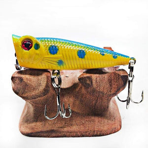 Planet Gates Mini Popper Hard Lure Topwater Popper Fishing Bait 50mm 5g Plastic Jerkbait Artificial Wobblers Swimbait Fishing Tackle