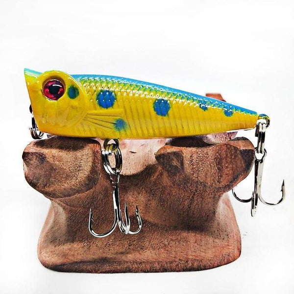 Planet Gates Mini Popper Hard Lure Topwater Popper Fishing Bait 50mm 5g Plastic Jerkbait Artificial Wobblers Swimbait Fishing Tackle