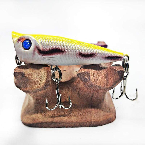 Planet Gates Mini Popper Hard Lure Topwater Popper Fishing Bait 50mm 5g Plastic Jerkbait Artificial Wobblers Swimbait Fishing Tackle