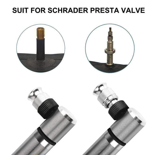 Planet Gates Mini Portable Aluminium Alloy Bicycle Air Pump Bike Tire Inflator Super Light Accessories MTB Road Bike Cycling Pump