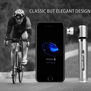 Planet Gates Mini Portable Aluminium Alloy Bicycle Air Pump Bike Tire Inflator Super Light Accessories MTB Road Bike Cycling Pump