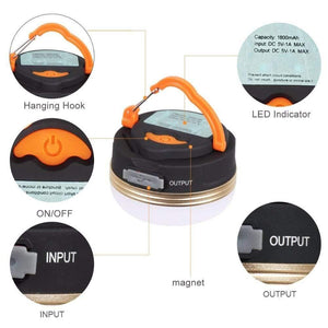 Planet Gates Mini Portable Camping Lights 3W LED Camping Lantern Tents lamp Outdoor Hiking Night Hanging lamp USB Rechargeable