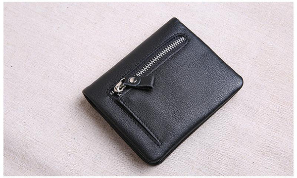 Planet Gates Mini purse women's leather short men's wallet leather Korean version of the young ultra thin vertical wallet soft leather
