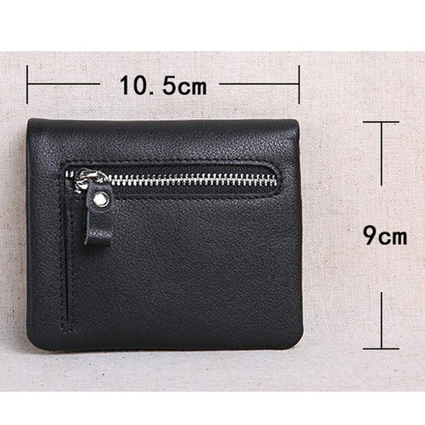 Planet Gates Mini purse women's leather short men's wallet leather Korean version of the young ultra thin vertical wallet soft leather