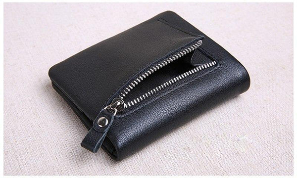 Planet Gates Mini purse women's leather short men's wallet leather Korean version of the young ultra thin vertical wallet soft leather