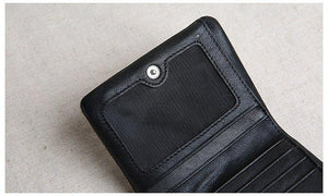 Planet Gates Mini purse women's leather short men's wallet leather Korean version of the young ultra thin vertical wallet soft leather