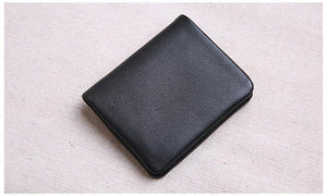 Planet Gates Mini purse women's leather short men's wallet leather Korean version of the young ultra thin vertical wallet soft leather