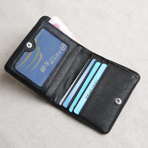 Planet Gates Mini purse women's leather short men's wallet leather Korean version of the young ultra thin vertical wallet soft leather