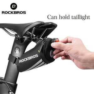 Planet Gates Mini Rear Bike Saddle Bag Portable Reflective Tail Seatpost Nylon Cycling Bike Bicycle Bag Package MTB Bike Accessories