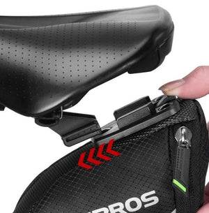 Planet Gates Mini Rear Bike Saddle Bag Portable Reflective Tail Seatpost Nylon Cycling Bike Bicycle Bag Package MTB Bike Accessories