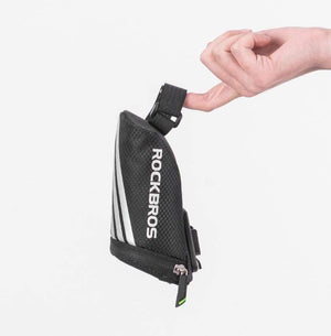 Planet Gates Mini Rear Bike Saddle Bag Portable Reflective Tail Seatpost Nylon Cycling Bike Bicycle Bag Package MTB Bike Accessories
