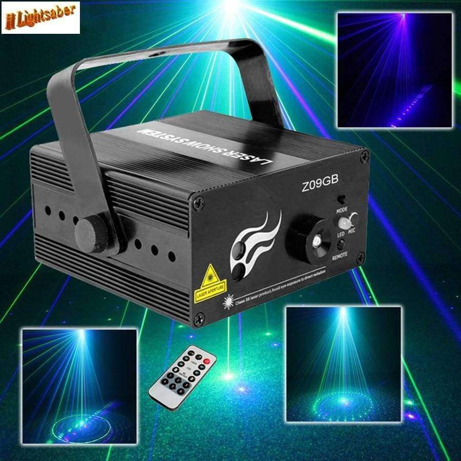 Planet Gates Mini Remote BG-09 LED Blue Laser Projector Stage Lighting DJ Home Party Club Bar Lights Professional Adjustable Show System