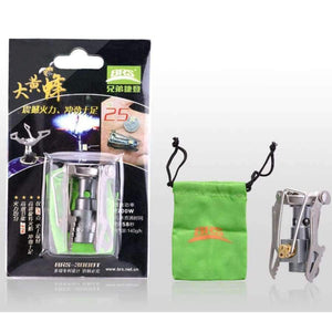 Planet Gates Mini Titanium Gas Stove Outdoor Portable Folding Camping Stoves Survival Pocket Picnic Cooking Gas Cooker BRS-3000T Only 25g