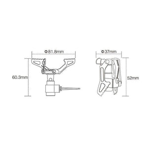 Planet Gates Mini Titanium Gas Stove Outdoor Portable Folding Camping Stoves Survival Pocket Picnic Cooking Gas Cooker BRS-3000T Only 25g