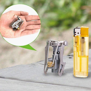 Planet Gates Mini Titanium Gas Stove Outdoor Portable Folding Camping Stoves Survival Pocket Picnic Cooking Gas Cooker BRS-3000T Only 25g